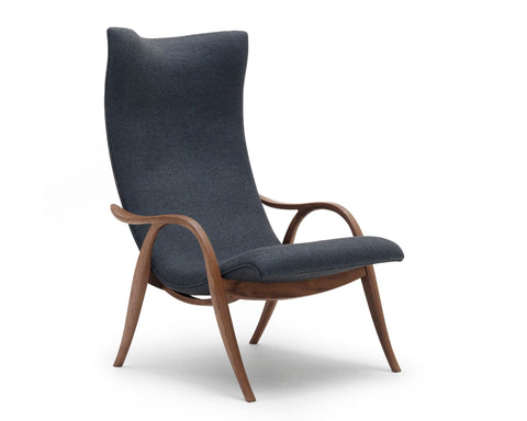 Timeless Minimalist Wingback Lounge Chair with Saber Legs