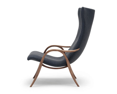 Timeless Minimalist Wingback Lounge Chair with Saber Legs