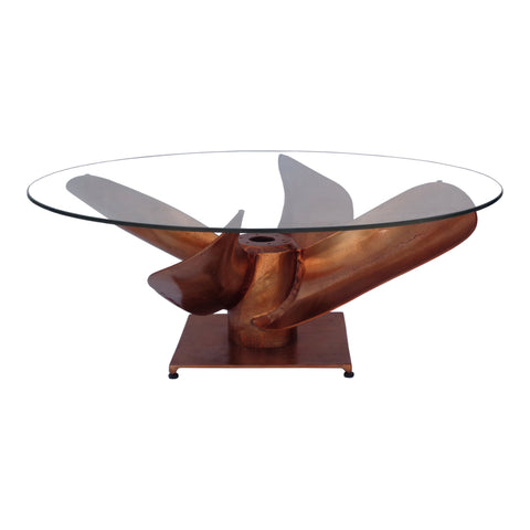 Archimedes Global Eclecticist Industrial Round Coffee Table