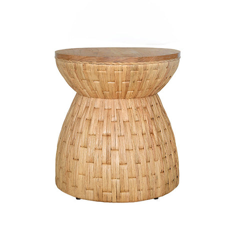 Worlds Away Bohemian Drum Center Table Accent Table