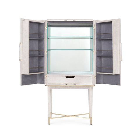 Florian Art Deco Bar Cabinet with Polished Pull