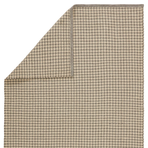 Contemporary Houndstooth Area Rug with Contrast Trim - Rectangle