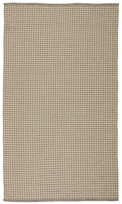 Contemporary Houndstooth Area Rug with Contrast Trim - Rectangle