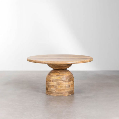 LH Imports Form Tulip Dining Table in Modern Drum Style
