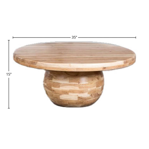 LH Imports Sphere Form Timeless Minimalist Modern Coffee Table