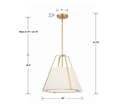 Fulton Ambient Contemporary Conical Pendant Light