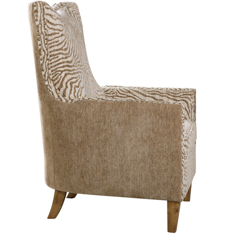 Artful Traditionalist Wingback Armchair with Nailhead Embellishment