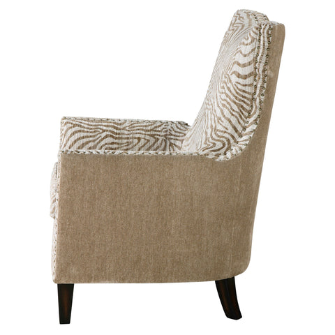 Artful Traditionalist Wingback Armchair with Nailhead Embellishment