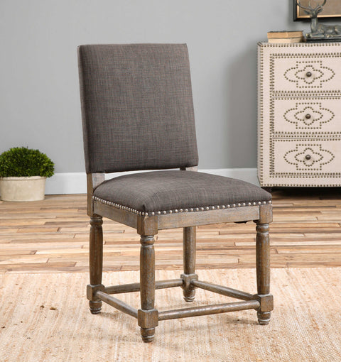 Artful Traditionalist Parsons Dining Side Chair with Nailhead
