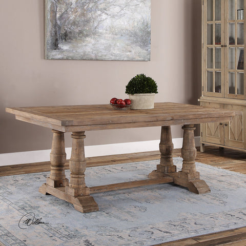 Stratford Artful Traditionalist Farmhouse Rectangle Dining Table