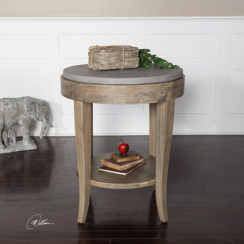 Uttermost Deka Farmhouse Space Saving Round Accent Table