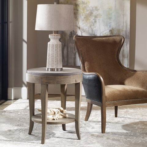 Uttermost Deka Farmhouse Space Saving Round Accent Table