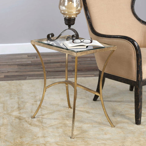 Uttermost Alayna Beveled Edge Rectangle End Table