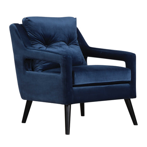 Timeless Minimalist Mid Century Velvet Upholstered Armchair