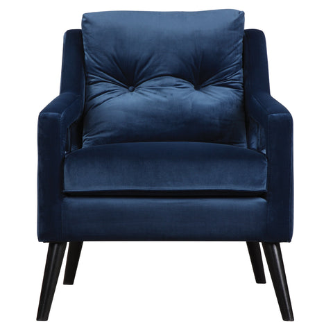 Timeless Minimalist Mid Century Velvet Upholstered Armchair