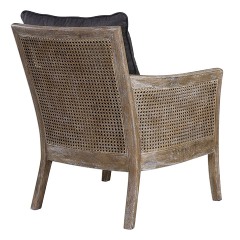 Artful Traditionalist Curved Arm Contemporary Armchair
