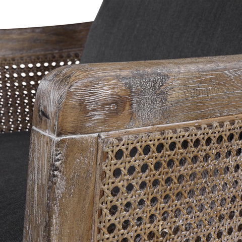 Artful Traditionalist Curved Arm Contemporary Armchair