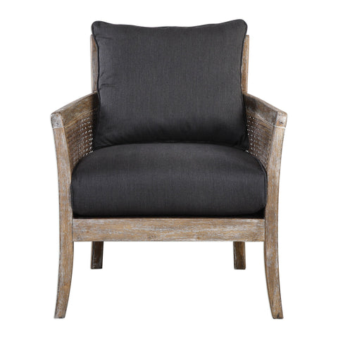 Artful Traditionalist Curved Arm Contemporary Armchair