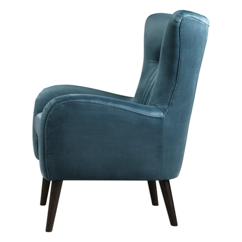 Dax Timeless Minimalist Wingback Velvet Accent Chair