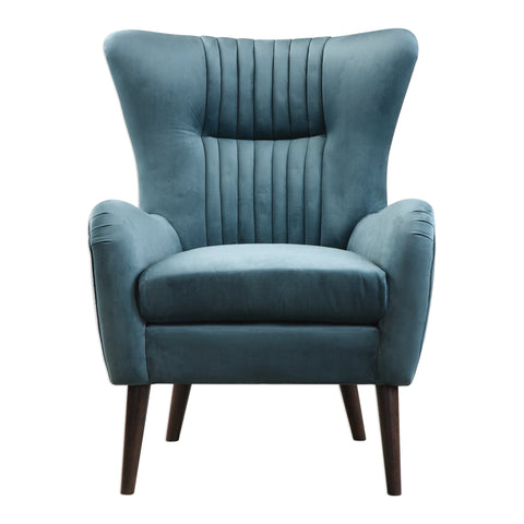 Dax Timeless Minimalist Wingback Velvet Accent Chair