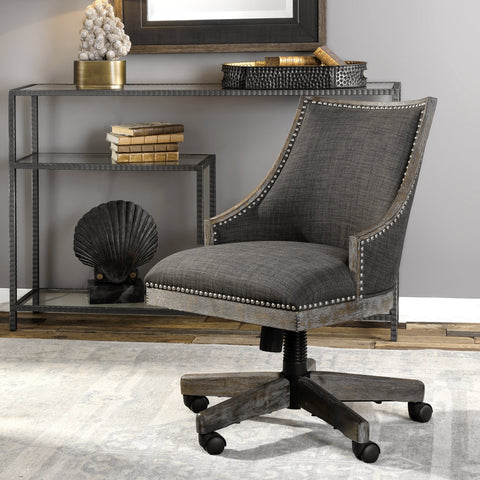 Timeless Minimalist Barrel Back Upholstered Office Chair
