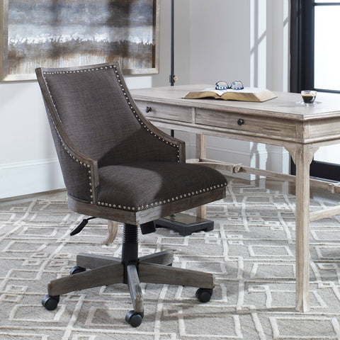 Timeless Minimalist Barrel Back Upholstered Office Chair