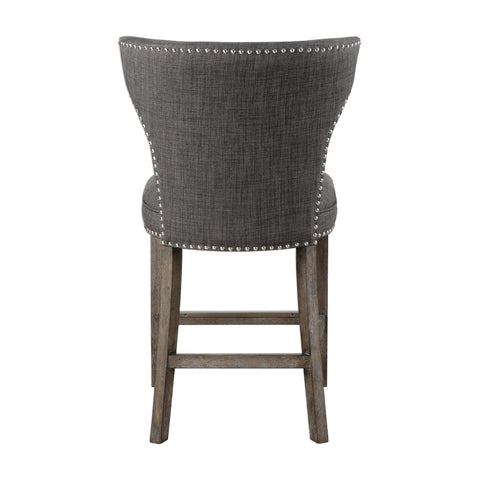 Timeless Minimalist Barrel Back Upholstered Counter Stool