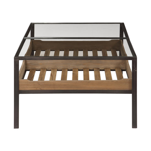 Industrial Creative Rectangle Coffee Table with Storage