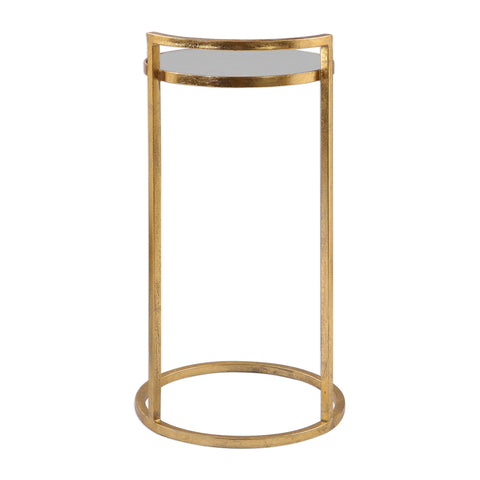 Cailin Contemporary Curved Mirror Accent Table