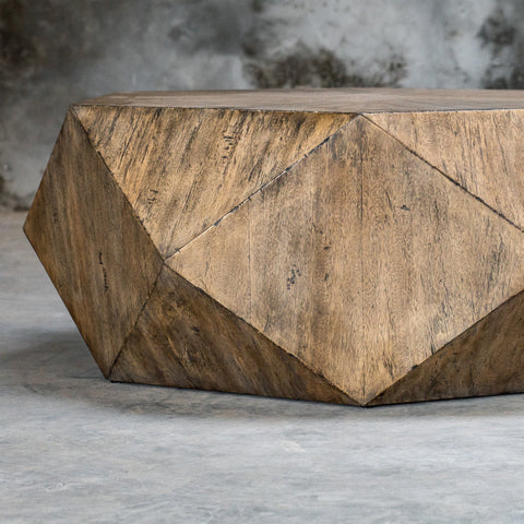 Uttermost Volker Hexagonal Drum Coffee Table