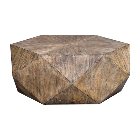 Uttermost Volker Hexagonal Drum Coffee Table