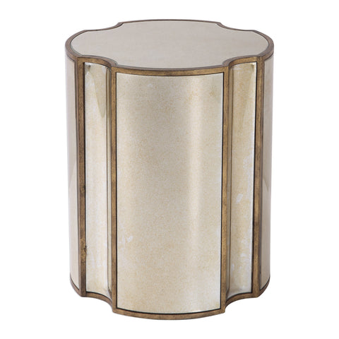 Uttermost Harlow Art Deco Mirrored Drum Center Table