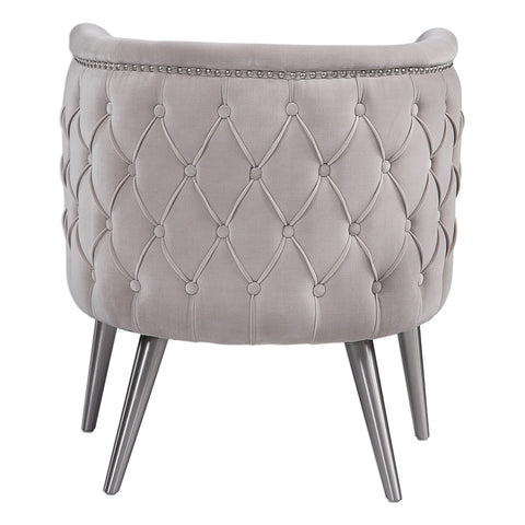 Timeless Minimalist Barrel Tufted Velvet Accent Chair