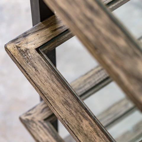 Olwyn Industrial Creative Distressed Etagere Bookshelf