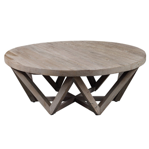 Uttermost Kendry Rustic Round Frame Coffee Table
