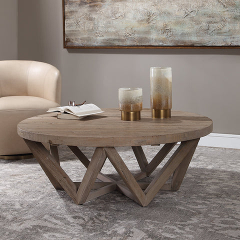 Uttermost Kendry Rustic Round Frame Coffee Table