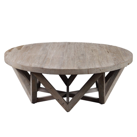 Uttermost Kendry Rustic Round Frame Coffee Table