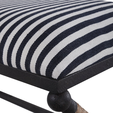 Timeless Minimalist Coastal Padded Accent Bench