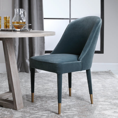 Timeless Minimalist Modern Dome Back Armless Dining Side Chair