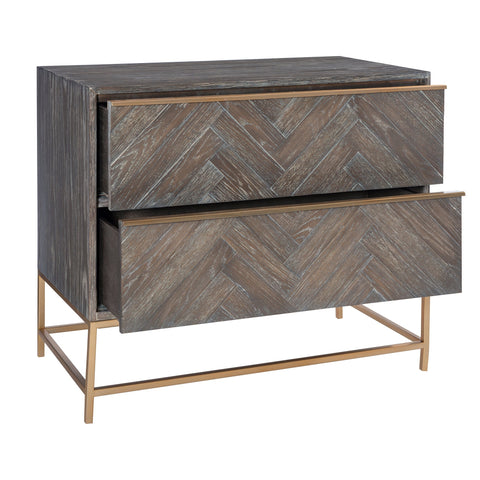 Armistead Herringbone Accent Chest with Pull Handles