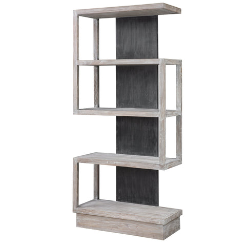 Nicasia Contemporary Etagere Bookcase