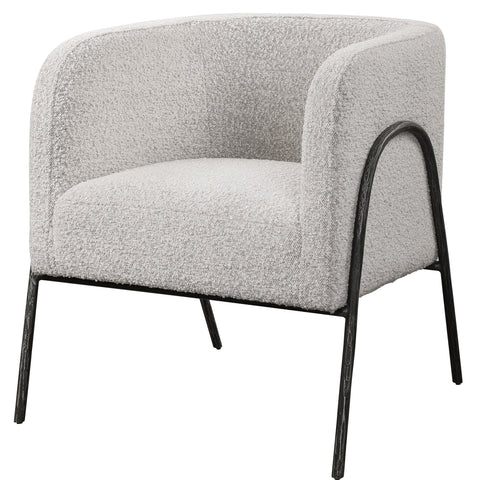 Soft Scandinavian Barrel Upholstered Accent Chair