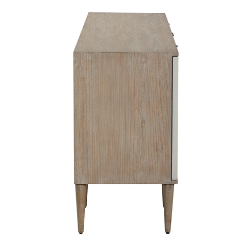 Tightrope Mid Century Matte White Sideboard Cabinet