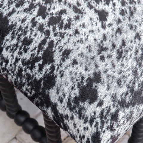 Artful Traditionalist Rustic Mahogany Upholstered Accent Bench