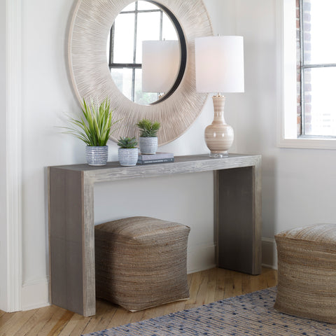 Uttermost Aerina Shagreen Entryway Console for Contemporary Spaces
