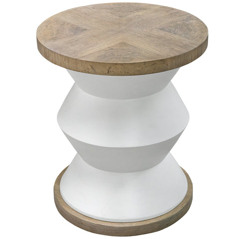 Uttermost Spool Modern Geometric Round Center Table