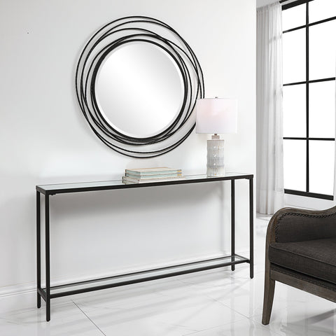 Uttermost Edge Timeless Minimalist Beveled Entryway Console - 60 W