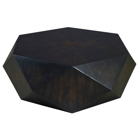Uttermost Volker Modern Hexagonal Drum Coffee Table