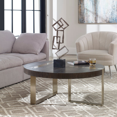 Uttermost Converge Timeless Minimalist Round Modern Coffee Table