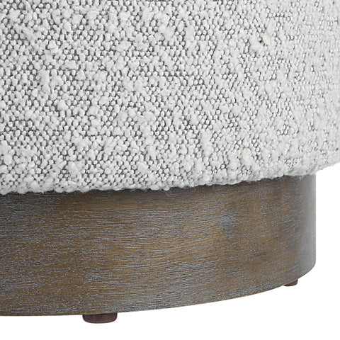 Space Saving Modern Pouf Ottoman with Plinth Base